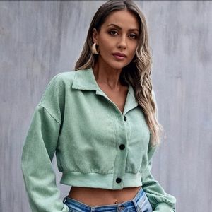 ❤️ Sage Green Lightweight Corduroy Jacket